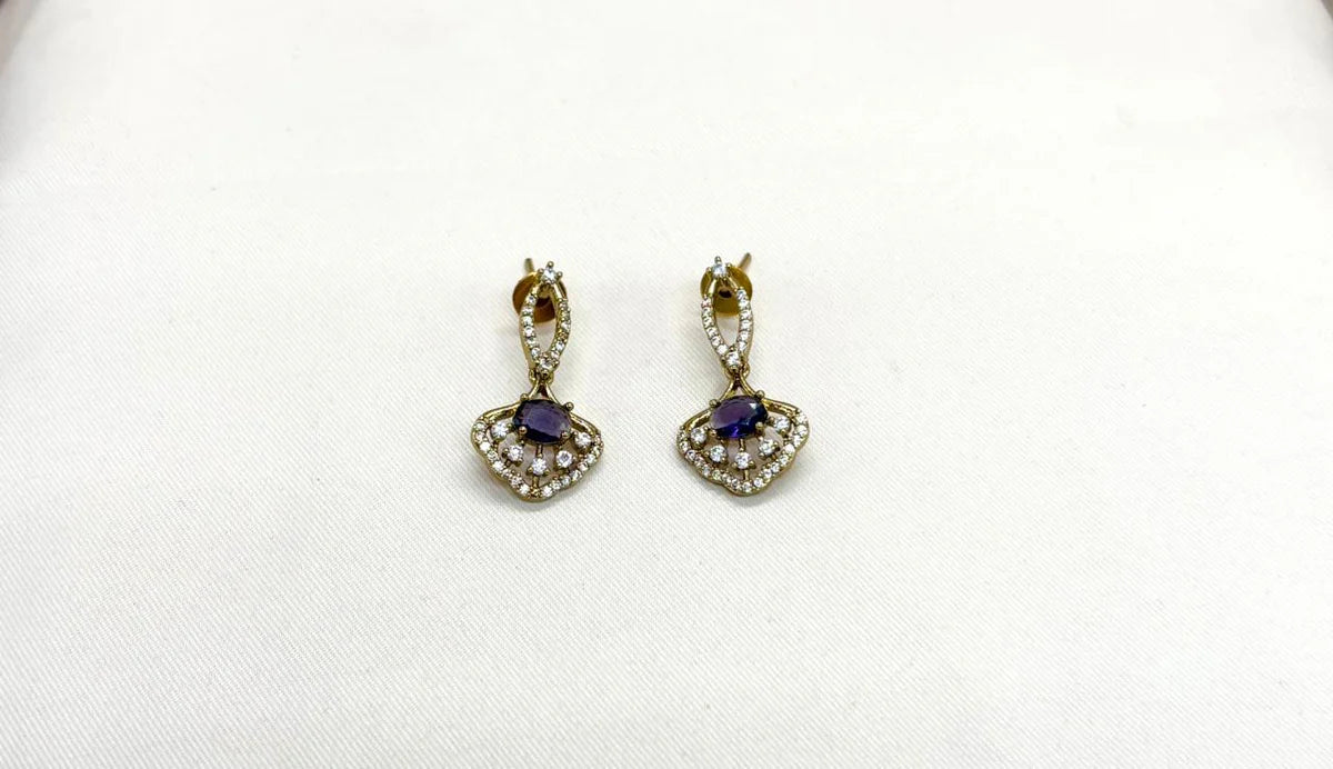 Victorian Purple-Stone Short Necklace