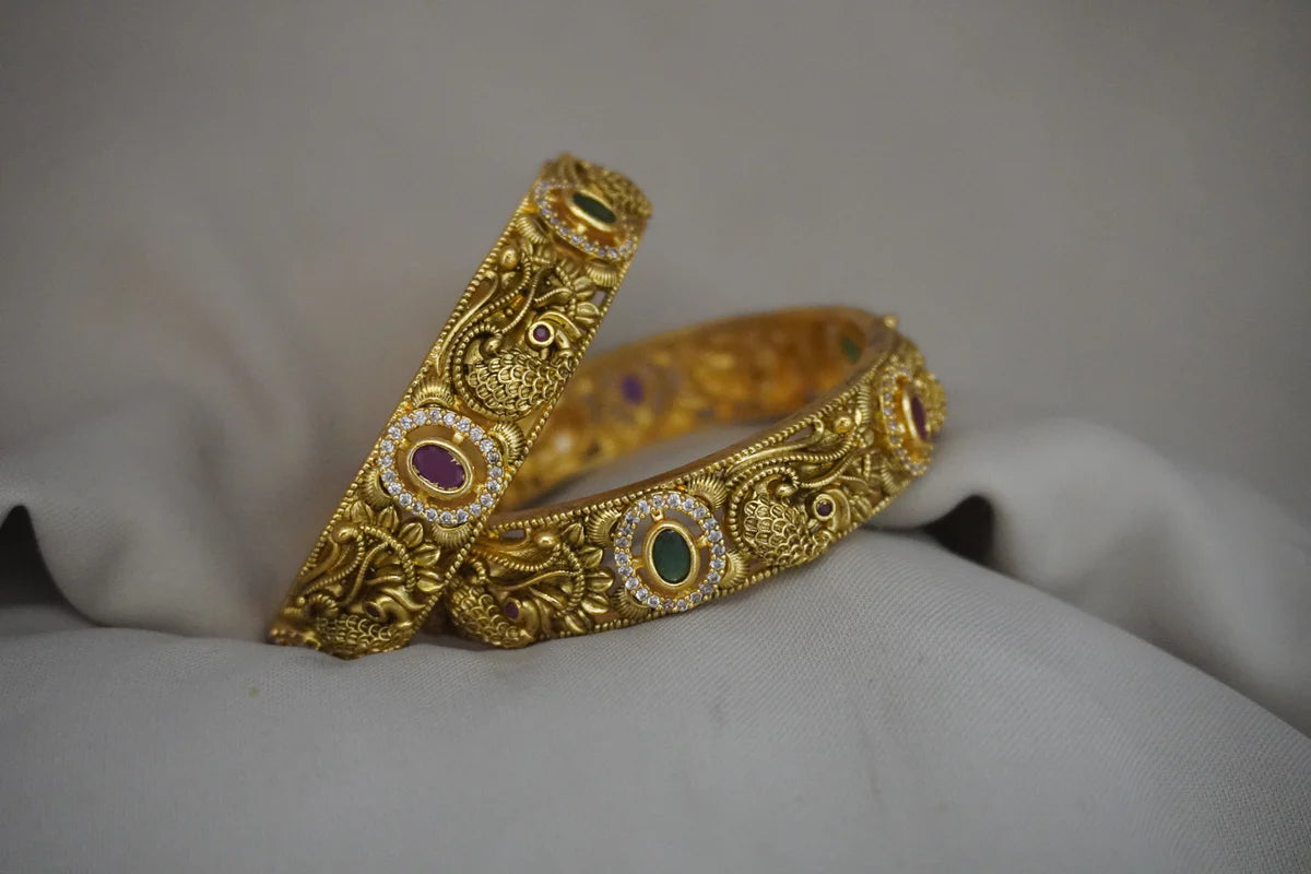 Matte-Gold Bangles