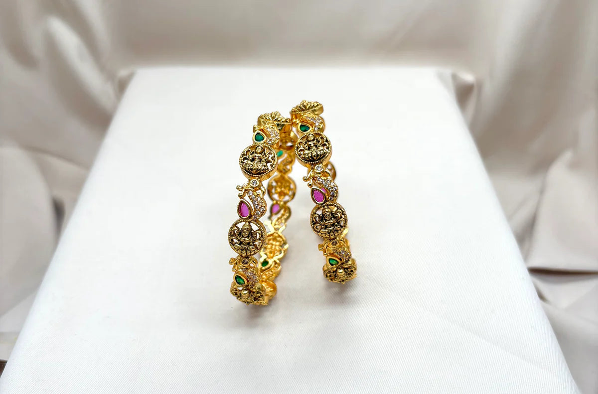 Matte finishing with Lord Lakshmi designed Bangle